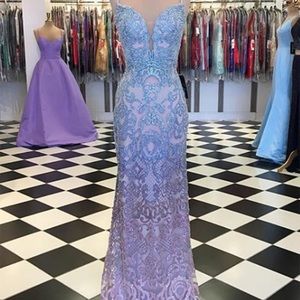 Ombré beaded gown